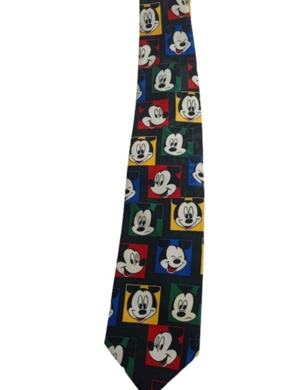Vintage Balancine Tie Works Mens Necktie All Over Mickey Mouse Portrait OS